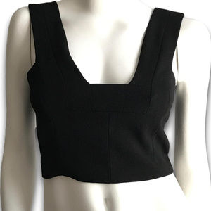 ANGL Straight Cut Crop Top Black Size Small